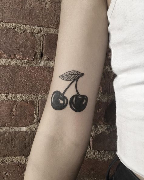 Black cherry tattoo Black Cherry Tattoo, Tattoo Cherry, Cherry Tattoo, Cherry Tattoos, Tattoo Quotes For Women, Tattoo Prices, Incredible Tattoos, Botanical Tattoo, Modern Tattoos