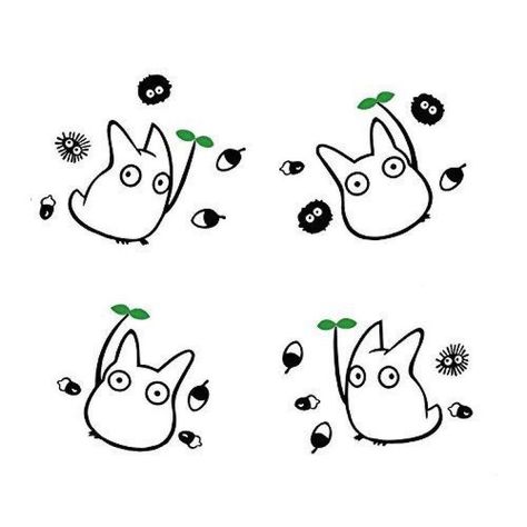 Small Totoro, Totoro Drawing, Tatuaje Studio Ghibli, Totoro Ghibli, Studio Ghibli Tattoo, Ghibli Tattoo, Cute Drawing, Mini Cute, Japon Illustration