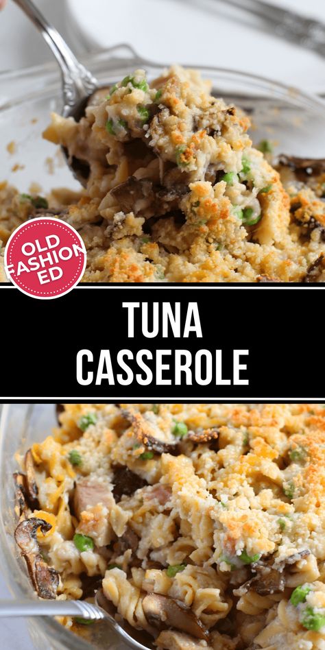 Old Fashioned Tuna Casserole is a warm memory, like a hug from an old friend. It's a classic recipe that takes you back to a kinder and simpler time. Steak Casserole, Tuna Casserole Recipes, Tuna Steak, Tuna Noodle Casserole, Tuna Noodle, Tuna Casserole, Tuna Steaks, Noodle Casserole, Classic Food