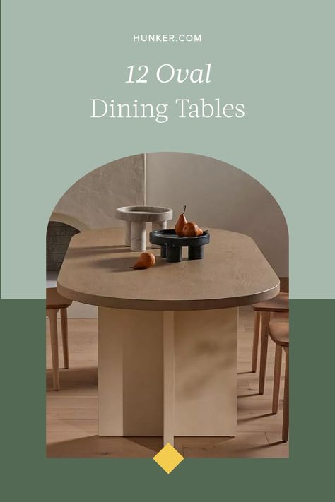 Here are the 12 best oval dining tables that will set your home apart from the rest. #hunkerhome dining #diningtable #diningroomtable Oval Dining Table For 6, Oval Dining Table Ideas, Oval Glass Dining Table, White Oval Dining Table, Oval Dining Tables, Long Dining Room Tables, Dining Room Centerpiece, Long Dining Table, Oval Dining Table