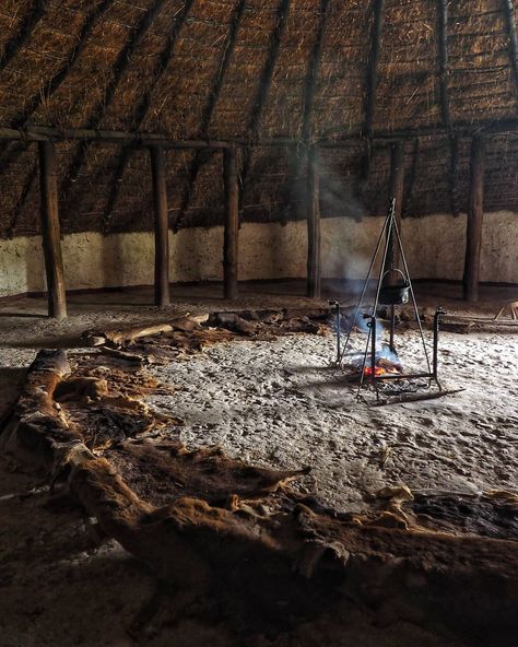 Iron Age Roundhouse, Butser Ancient Farm, Iron Age Aesthetic, Iron Age Clothing, Outdoor Forts, Old House Design, World Of Ice And Fire, Earth Sheltered, Primitive Homes