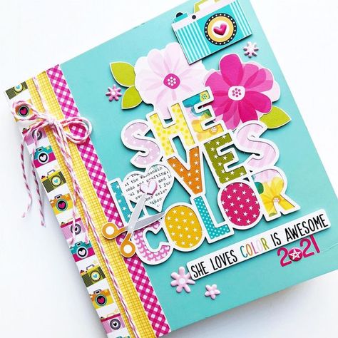 Dorymar Perez 🎀 on Instagram: "She Loves Color 2021!!!!! 💕💕💕Since my first year attending the She Loves Color Event, I have been creating a mini album to document my favorites moments with my scrap pals!!!! Here is my 2021 SLC album!!! I used the exclusive SLC kit and a Simple Stories flipbook to create it!!!! I love it!!! 🥰#shelovescolor2021 # shelovescolorevent #bellablvd #bellablvdllc #bellablvdpaper #scrapbook #scrapbooking #scrapbooker #scrapbooksupplies #scrapbookalbum #scrapbookideas Dorymar Perez, My First Year, Simple Stories, Scrapbook Album, She Loves, Flip Book, Scrapbook Supplies, My Favorites, Mini Album