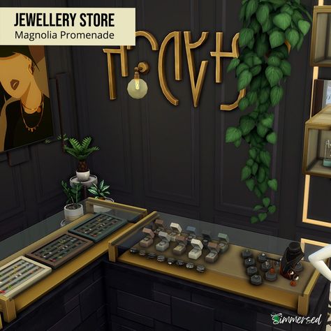 Sims 4 Jewelry Store, Sims 4 Crystal Creations, Sims 4 Crystal Creations Cc, Sims 4 Crystal Cc, Sims 4 Shop, Sims 4 Store, Sims 4 Beach House, Magnolia Promenade, Sims 4 No Cc