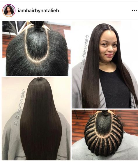 Sew In Braids, Hair Braid Patterns, Sew In Hair Extensions, Straight Weave Hairstyles, Sew In Hairstyles, Straight Hair Bundles, Quick Weave Hairstyles, Hair Braid Videos, Sew In