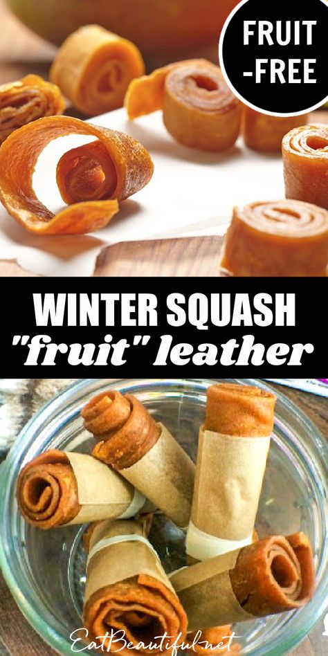 Fruit Leather Dehydrator, Dehydration Method (food), Aip Snacks, Aip Vegan, Pumpkin Fruit, Gaps Diet Recipes, Fruit Leather Recipe, Recipes Winter, Winter Squash Recipes