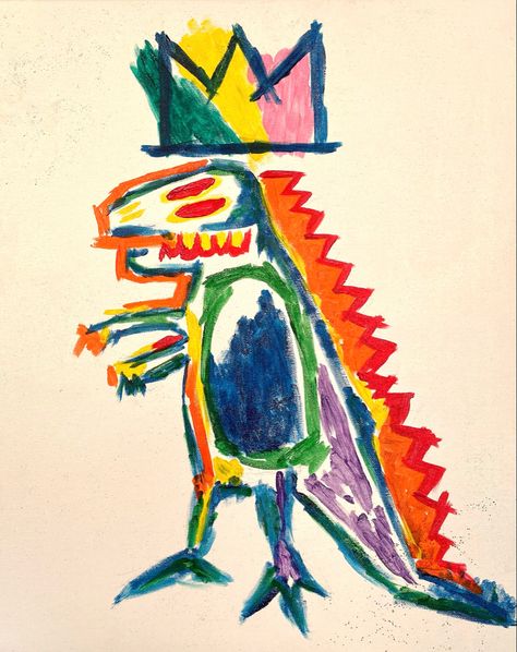 Dinosaur Jean Basquiat Basquiat Dinosaur, Jean Basquiat, Jean Michel Basquiat Art, Basquiat Paintings, Basquiat Art, Graphic Poster Art, Illustrator Artist, Graphic Design Fun, Art Painting Acrylic