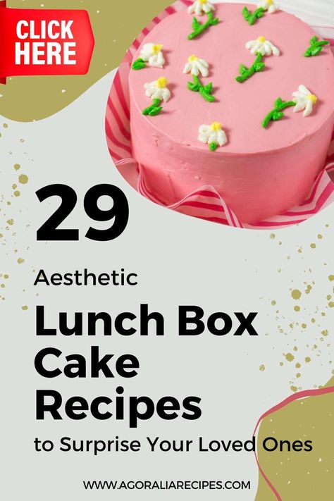 Are you familiar with Lunch box cake recipes? This cake is also known as bento cake. Lunchbox cake originated in Japan when people would take cooked dry rice to work. Because of this, 16th-century wooden lunch boxes were made. At this point, Korean lunchbox cake became popular in South Korea and was known as cake on the go. Here is a compilation of 29 amazing tutorials with various lunchbox cake recipes. 29 Aesthetic, Korean Lunch Box, Lunch Box Cake, Lunchbox Cake, Aesthetic Lunch, Loaf Pan Cake, Box Cake Recipes, Dry Rice, Individual Cakes