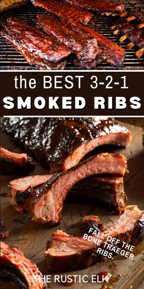 Grab your pit boss or traeger and get started with this amazing recipe for smoked pork ribs! They're delicious, fall off the bone tender, and so good. Perfect for your summer grilling project or backyard bbq! Slow Cook Pork Ribs, Pit Boss Pellet Grill Recipes, Cooking Pork Ribs, Babyback Ribs Recipe, Pork Loin Ribs, Baked Bbq Ribs, Pork Ribs Grilled, Smoked Beef Ribs, Traeger Grill Recipes