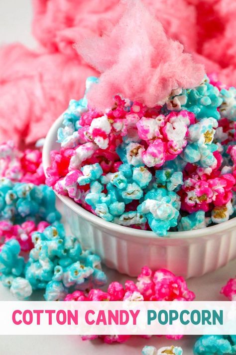 Learn to make cotton candy popcorn with this easy, fun recipe! Perfect for movie nights and parties—sweet, colorful, and totally irresistible. Candied Popcorn Recipe, Candy Popcorn Recipe, Cotton Candy Popcorn, Cotton Candy Cookies, How To Make Popcorn, Amazing Craft Ideas, Gift Ideas Kids, Dessert Shots, Cotton Candy Flavoring