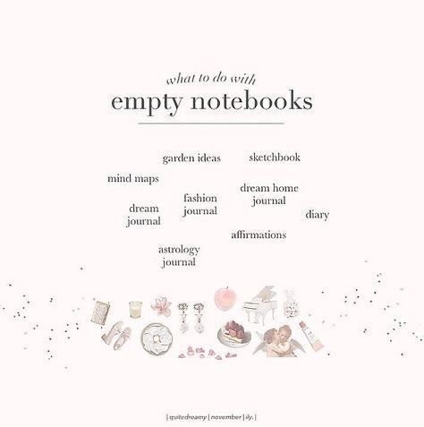 Empty Notebook, Journal Inspiration Writing, Etiquette And Manners, Dream Journal, Journal Writing Prompts, Get My Life Together, Journal Aesthetic, School Motivation, Self Care Activities