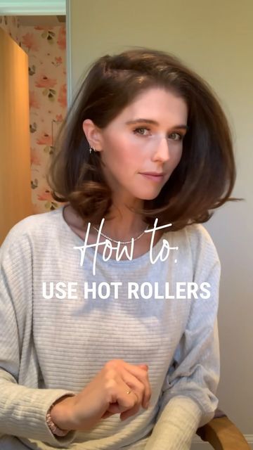 Katherine Schwarzenegger on Instagram: "Easy way to add a little volume into your hair? Hot Rollers thanks to @t3micro and the brilliance of @bridgetbragerhair 😍Follow along to see how easy it is, and get all the products up in my stories and highlights!" Easy Hair Rollers, Medium Length Hot Rolled Hair, Diy Curlers Rollers, Hot Rollers Medium Hair, How To Do Hot Rollers, Katherine Schwarzenegger Hair, Hot Roller Tutorial Long Hair, Roller Placement Short Hair, Hot Roller Styles For Medium Hair