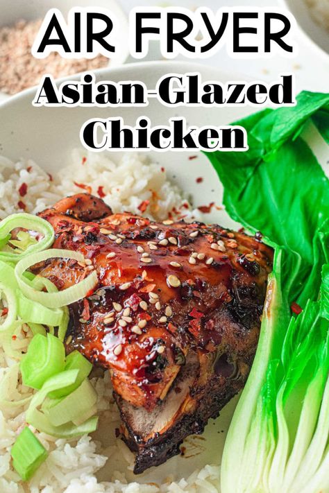 Chicken Thighs In Air Fryer, Asian Glazed Chicken, Asian Glaze, Asian Chicken Thighs, Glazed Chicken Thighs, Air Fryer Chicken Thighs, Easy Teriyaki Chicken, Chicken Crispy, Chinese Cooking Recipes