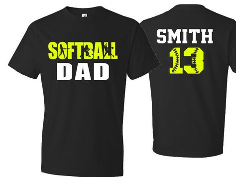 Softball Dad Shirt | Short Sleeve Softball Shirt | Softball Dad Spirit Wear | Custom Softball Shirt | Customize your team & colors by GavinsAllyeDesigns on Etsy Softball Shirts For Family, Softball Family Shirts, Softball Shirts For Dads, Highschool Softball Shirts, Parent Softball Team Shirts, Softball Dad Shirts, Softball Apparel, Softball Support Shirts, Custom Softball Shirts