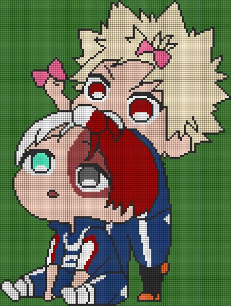 Alpha pattern #151164 | BraceletBook Boku No Hero Academia Todoroki, Hero Academia Todoroki, Bow Wall, Chibi Anime Kawaii, Tapestry Crochet Patterns, Katsuki Bakugou, Pixel Art Pattern, Alpha Pattern, Tapestry Crochet