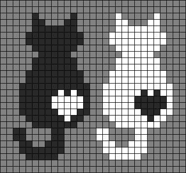 Pixel Crochet Harry Potter, Crochet Patterns Drawing, Simple Grid Art, Cinnamoroll Pixel Art Grid, Alpha Patterns 30x30, Two Color Pixel Art Grid, 29 X 29 Pixel Art, Matching Alpha Patterns, Black Cat Alpha Pattern