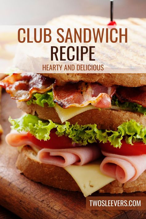 Your family will love the timeless tastes of a homemade Turkey Club Sandwich with our easy-to-follow recipe. Perfectly layered with roasted turkey, crispy bacon, fresh lettuce, and juicy tomatoes, this classic favorite is a simple yet satisfying choice for any meal. Turkey Club Sandwich Recipes, Club Sandwich Recipe, Sandwich Turkey, Turkey Club Sandwich, Turkey Lunch Meat, Club Sandwich Recipes, Rolled Sandwiches, Turkey Club, Thanksgiving Turkey Leftovers