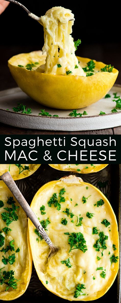 Spaghetti Squash Mac And Cheese, Mac And Cheese Rezept, Squash Mac And Cheese, Healthy Spaghetti, Dinner Side, Spaghetti Squash Recipes, Resep Diet, Low Carb Sides, Low Carb Side Dishes