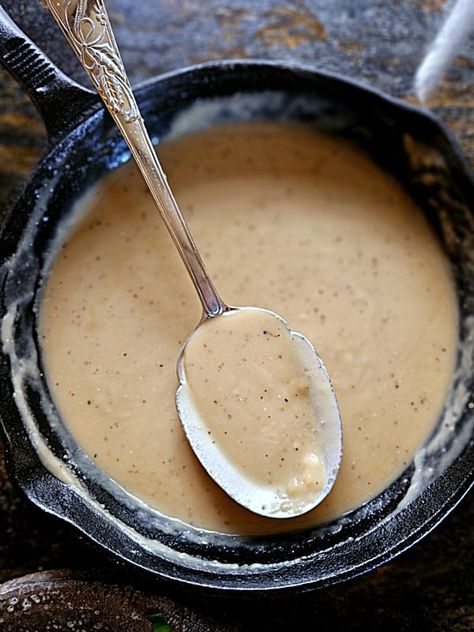 Turkey Gravy From Bone Broth, Bone Broth Gravy Recipe, Broth Gravy Recipe, Breakfast Gravy Recipe, Bone Broth Gravy, Basic Gravy Recipe, Breakfast Gravy, Gravy Master, Making Turkey Gravy