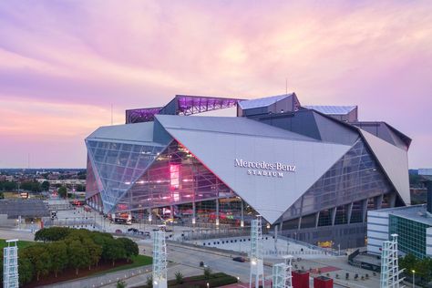 Mercedes Benz Stadium, Bank Of America Stadium, Stadium Architecture, Tensile Structures, Cool Nike Wallpapers, Stadium Design, Parametric Architecture, Architecture Concept Drawings, Zaha Hadid Architects