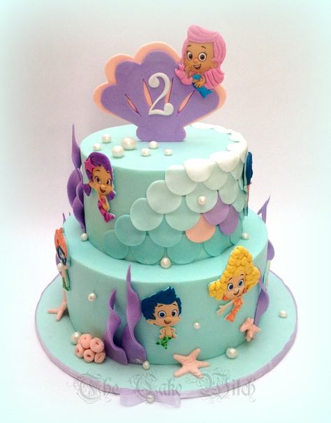 Bubble guppies girly cake Bubble Guppies Birthday Cake, Bubble Guppies Theme, Bubble Guppies Cake, Birthday Ladybug, Bubble Birthday Parties, Bubble Guppies Birthday Party, Cake Pattern, Bubble Guppies Party, Bubble Guppies Birthday