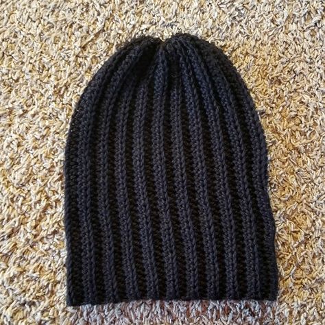 Mens Crochet Beanie, Crochet Hat Ideas, Beanie Pattern Free, Crochet Mens Hat, Crochet Beanie Pattern Free, Beanie Crochet Pattern, Ribbed Crochet, Easy Crochet Hat, Crocheted Hat