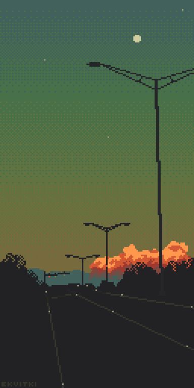 Dark Pixel Wallpaper, Pixel Art Lockscreen, Pixel Art Phone Wallpaper, Pixel Phone Wallpaper, Pixel Art Landscape, Pixel Art Background, Vaporwave Art, Arte 8 Bits, 8bit Art