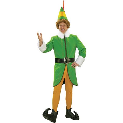 Buddy the Elf Adult Costume Holiday Favorite #buddytheelf #elf #funnychristmas #christmascostumes Buddy The Elf Costume, Movie Fancy Dress, Funny Christmas Costumes, Costume Ideas For Men, Christmas Costume Ideas, Elf Costumes, Christmas Tights, Winter Movies, Men's Halloween Costumes