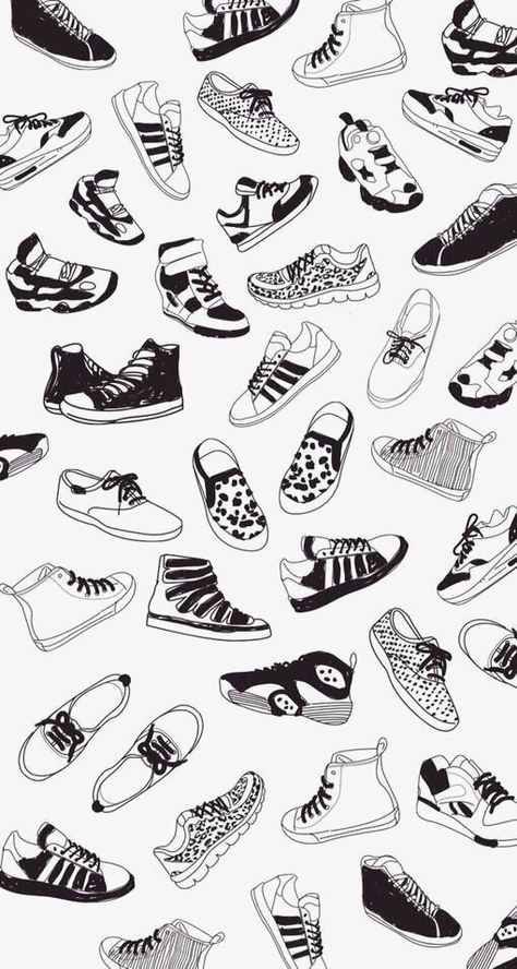 Shoes Background, Shoes Clipart, Sneakers Wallpaper, Shoes Wallpaper, Wall Paper Phone, Shoes Drawing, Sneaker Art, Phone Art, Hand Painted Shoes