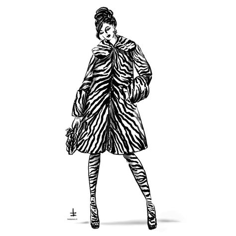 Lets get #wild this autumn winter 2018 ! Ready for #readytowear by  #dolcegabbana inspirational #animal print are always in #fashion #zebra… Zebra Fashion Illustration, How To Draw Zebra Print, Mood Bored, Zebra Design, Zebra Dress, Animal Print Fashion, Draw Art, Model Drawing, Print Models