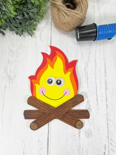 Ignite your creativity and bring the cozy campfire vibes with this adorable Popsicle Stick Campfire craft for kids to make Camping Crafts For Toddlers, Campfire Crafts For Kids, Summer Craft Ideas For Kids, Ombre Techniques, Letter C Crafts, Popsicle Stick Craft, Fire Crafts, Popsicle Stick Crafts For Kids, Camping Kids