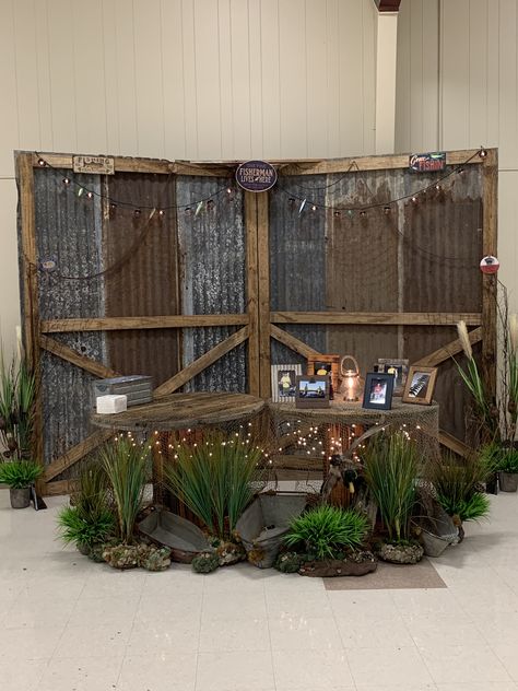 Fishing Theme Party, Grooms Table, Western Birthday Party, Fishing Wedding, Western Birthday, Rustic Party, Yoga Burn, Western Parties, Booth Display