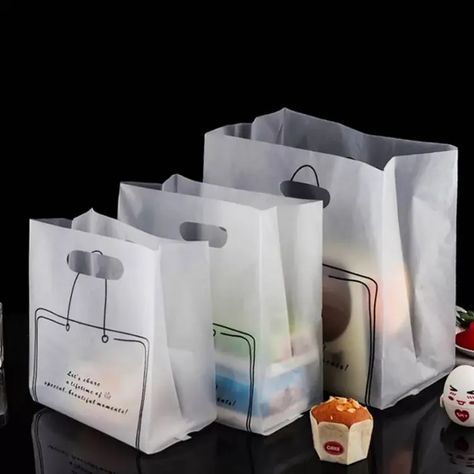 Plastic Packaging Design, Plastic Bag Design, Western Cake, Plastic Food Packaging, Boutique Store Displays, Takeaway Packaging, Plastic Bag Packaging, Food Box Packaging, Thank You Bags