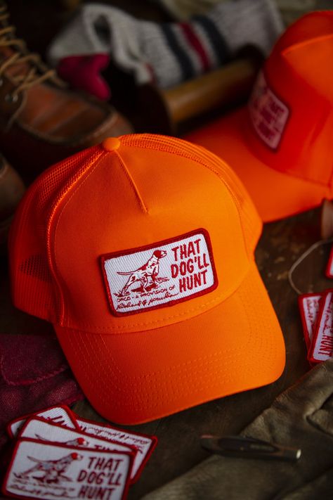 Hunting Product Photography, Men’s Hat, Snapback Aesthetic, Cool Hats For Men, Bow Hunting Gear, Dope Hats, Mens Trucker Hat, Mens Hats, Orange Hats