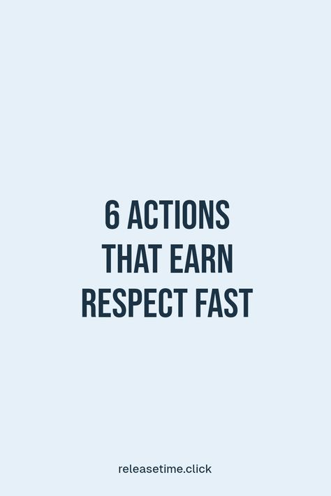 Want people to see you as someone to respect? Discover these 6 powerful actions that naturally make others look up to you. From how you communicate to practicing empathy, understanding what builds respect can enhance personal and professional relationships. Don't underestimate the impact of positive behaviors! It’s all about creating meaningful connections and leaving a strong impression. Ready to change how people perceive you? Check this out now! How To Make Others Respect You, Practicing Empathy, How To Show Respect, Respectful Communication, Earn Respect, Respect Meaning, Professional Relationships, Behavior Quotes, Showing Respect