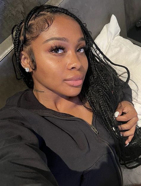 @ jaydacheaves Jayda Wayda, Big Box Braids Hairstyles, Cute Braided Hairstyles, Ethnic Hairstyles, Braids Hairstyles Pictures, Protective Hairstyles Braids, Braids With Curls, Hair Advice, Hair Laid