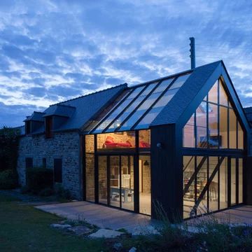 Chalet Extension, Cottage Extension, Atrium Design, Contemporary Barn, Contemporary House Exterior, Glass Extension, Home Greenhouse, Contemporary Exterior, House Extension Design