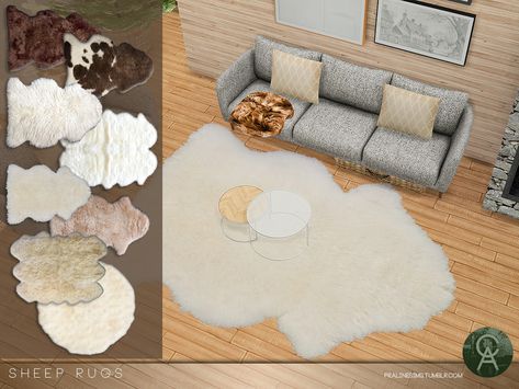 Sims 4 Cc Furniture Living Rooms, Sheep Rug, Summer Living Room, Mod Furniture, Sims Packs, Play Sims 4, Sims 4 Bedroom, Free Sims 4, Sims 4 Game Mods