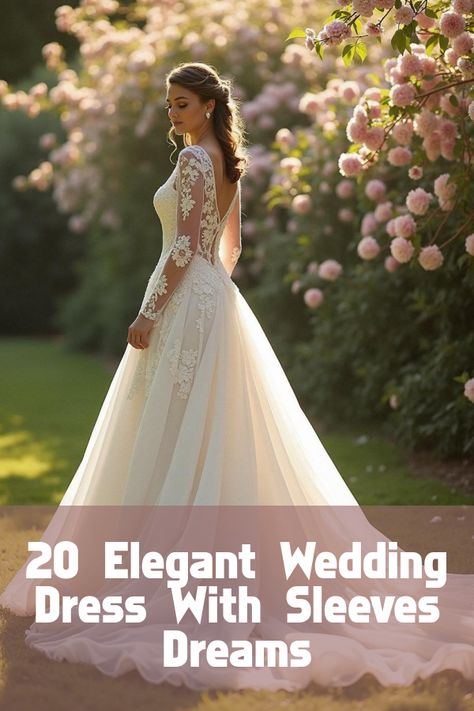 Did you know that an elegant wedding dress with sleeves can transform your bridal look into a timeless masterpiece? Discover stunning bridal gowns with long lace sleeves that offer both sophistication and modern flair. These dresses are perfect for brides wanting to combine classic elegance with a contemporary edge. Check out our gallery of 20 breathtaking photos and get inspired for your big day! Illusion Long Sleeve Wedding Dress, Long Sleeve Sweetheart Wedding Dress, February Wedding Dress, Tulle Sleeves Wedding Dress, A Line Wedding Dress Long Sleeve, Romantic Wedding Dress With Sleeves, Elegant Wedding Dress With Sleeves, Long Sleeved Wedding Dresses, Wedding Dress Illusion Neckline