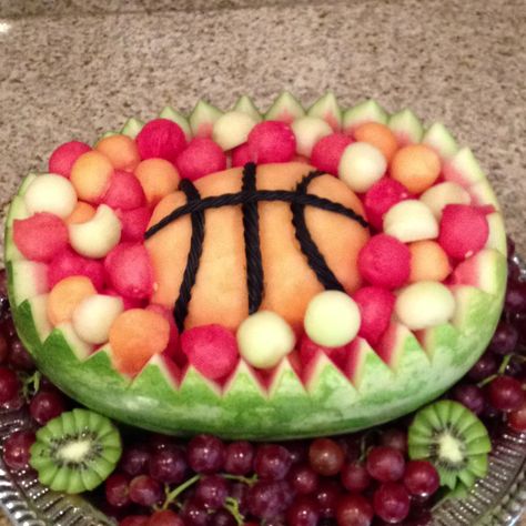 Fruits for basketball party March Maddness, Basketball Treats, Basketball Themed Birthday Party, Basketball Theme Birthday, Basketball Theme Party, Birthday Wishes For Him, Basketball Birthday Parties, Basketball Baby, Sports Birthday Party