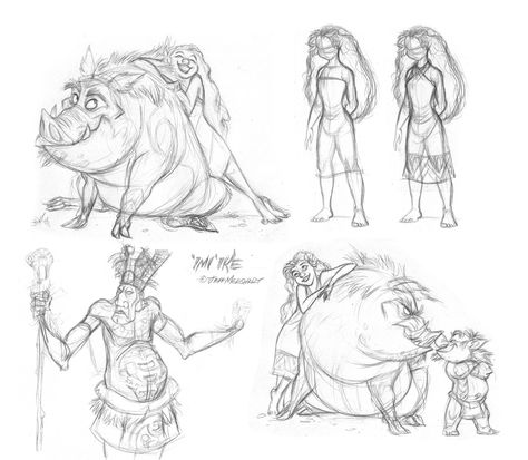 Jeff Merghart Maui Moana Concept Art | CRITIC OF EVERYTHING Art Of Zootopia, Jeff Merghart, Moana Concept Art, Moana Disney, Zootopia Art, Disney Pixar Characters, Characters Design, Disney Concept Art, Art Journal Therapy