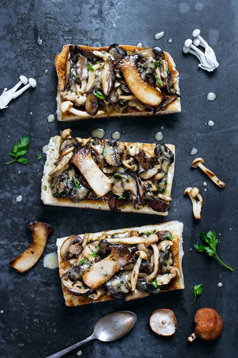 Healthy Holiday Appetizers, Toasted Crostini, Mushroom Toast, Mushroom Stock, Veg Snacks, Cranberry Cocktail, Homemade Buttermilk, Creamy Mushrooms, Mushroom Recipes