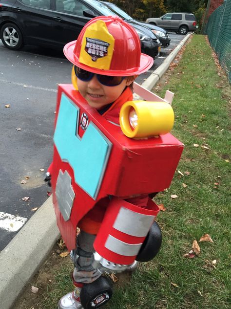 Rescuebots Heatwave Costume with  Lights DIY - 4 of 5 Firefighter Costume Ideas, Hot Firefighter Costume, Diy Firefighter Costume, Fire Truck Costume, Unisex Costumes, Hot Firefighter, Truck Costume, Firefighter Halloween, Fireman Costume