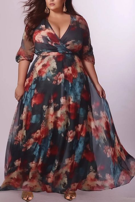 Chiffon Maxi Dresses, Plus Size Wedding Guest, Elegant Floral Dress, Summer Tips, Dresses Occasion, Floral Sleeve, Chiffon Maxi, Fashion Mistakes, Chiffon Maxi Dress