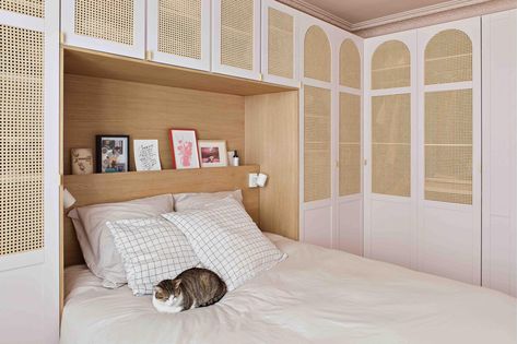 The wardrobe x headboard by Lisa Gachet Clothes Rail Ikea, Plum Living, Ikea Kitchen Planner, Ikea Komplement, Bedroom Cupboard, Kitchen Planner, My New Room, Built Ins, Bedroom Inspirations