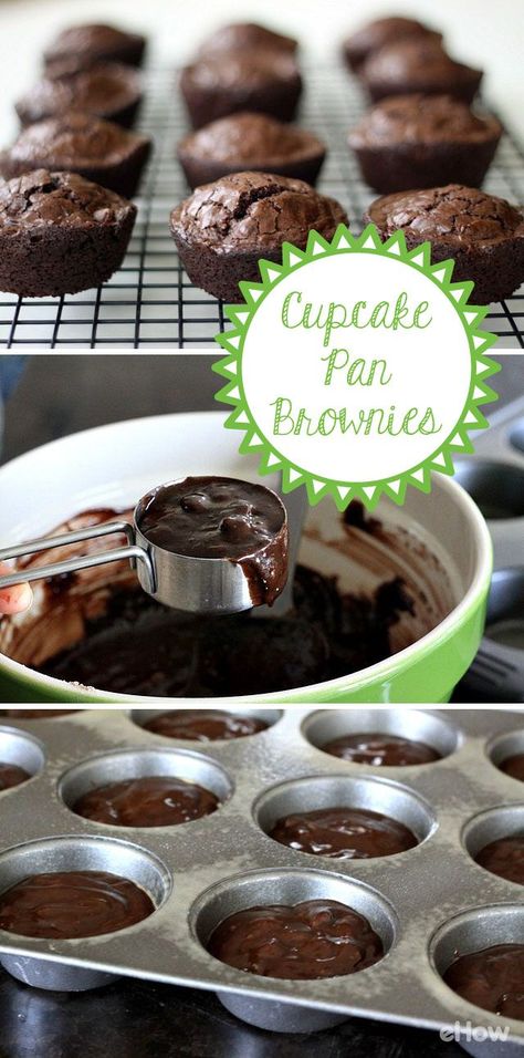 The easiest way to get delicious, mini brownies! Would you have ever though of this quick baking hack? Pour your batter into cupcake tins for quick, brownie bites. Recipe here: http://www.ehow.com/how_7676673_cook-brownies-cupcake-pan.html?utm_source=pinterest.com&utm_medium=referral&utm_content=freestyle&utm_campaign=fanpage Bake Sale Treats, Brownie Bites Recipe, Dessert Mini, Quick Baking, Mini Brownies, Bake Sale Recipes, Brownie Cupcakes, Torte Cupcake, Cupcake Tins