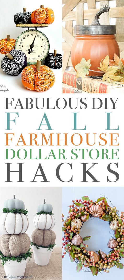 Fabulous DIY Fall Farmhouse Dollar Store Hacks Fall Candle Centerpieces, Fall Jars, Fall Diys, Do It Yourself Decoration, Fall Pumpkin Sign, Easy Fall Wreaths, Fall Decor Dollar Tree, Dollar Tree Fall, Crafts For Teens To Make