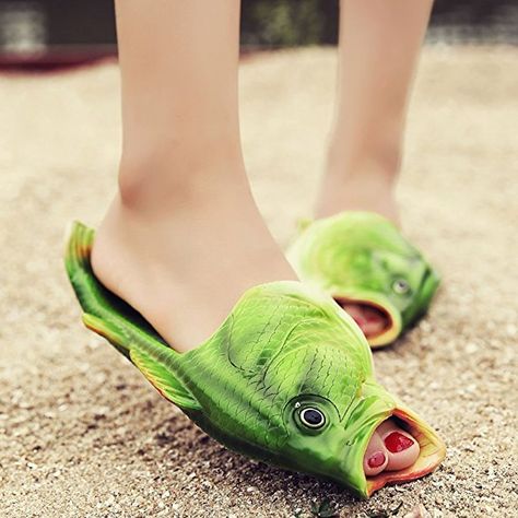 Fish Slippers, Flat Fish, Rubber Slippers, Summer Funny, Animal Slippers, Cute Slippers, Men's Casual Shoes, Cute Toes, Summer Flats