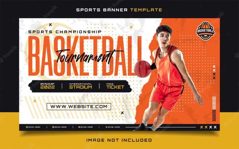 Basketball Banners, Free Social Media Templates, Sports Team Banners, Realtor Social Media, Team Banner, Types Of Social Media, Sport Banner, Soccer Sports, Sport Poster Design