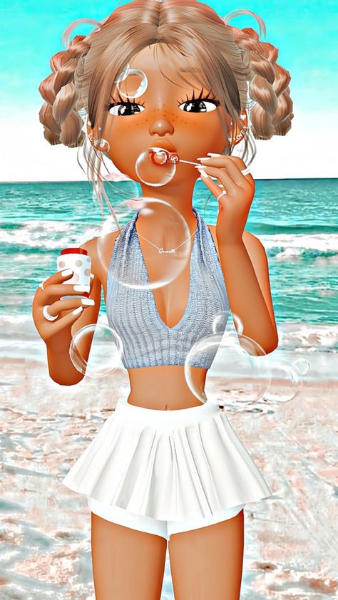 Blonde Hair Cartoon Character, Zepeto Couple Outfit, Zepeto Preppy, Aesthetic Zepeto Character, Blonde Hair Cartoon, Zepeto Avatar Ideas, Brown Hair Cartoon, Zepeto Looks Ideas, Preppy Dog