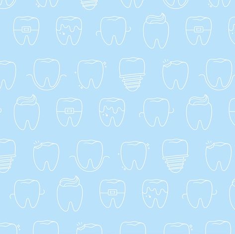 Vector dental care cute tooth seamless p... | Premium Vector #Freepik #vector #teeth-background #tooth-background #tooth-pattern #teeth-pattern Teeth Background Wallpapers, Dental Background Wallpaper, Dentist Background, Dentist Wallpaper, Teeth Background, Tooth Background, Tooth Graphic, Dental Wallpaper, Tooth Cartoon